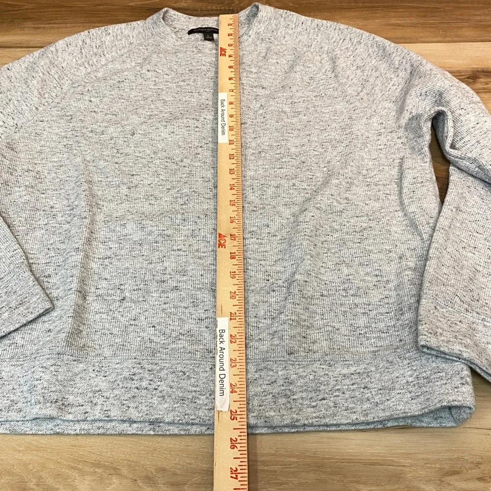 Banana Republic Mens Eco Sweatshirt Large Light Grey Heather Raglan‎